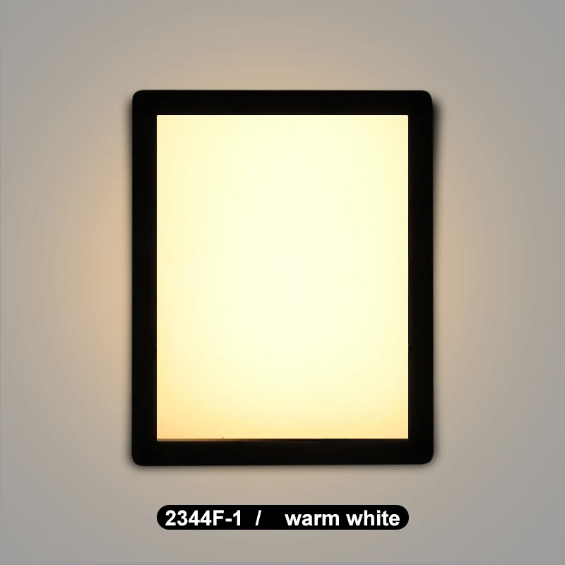 Warm White 20 Вт пластиковый водонепроницаемый наружный светодиодный настенный светильник, внутренний крыльцо, светодиодный настенный светильник, садовый светильник, прикроватный светильник для ванной комнаты - Испускаемый цвет: Warm White
