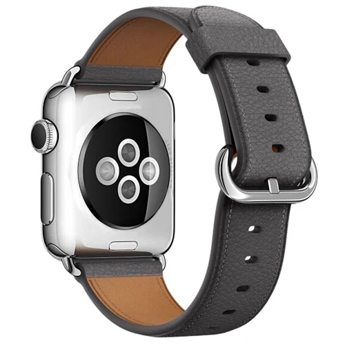 Ремешок для наручных часов Apple watch, ремешок 42 мм, 38 мм, версия в одиночку кожаный браслет, ремешок на запястье для наручных часов Iwatch серии 5/4/3/2/1 44 мм 40mmAccessories - Цвет ремешка: 9-Gray