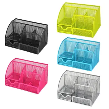 

Multi-function Metal Mesh Desk Pen Pencil Holder Organizer Container Box Office