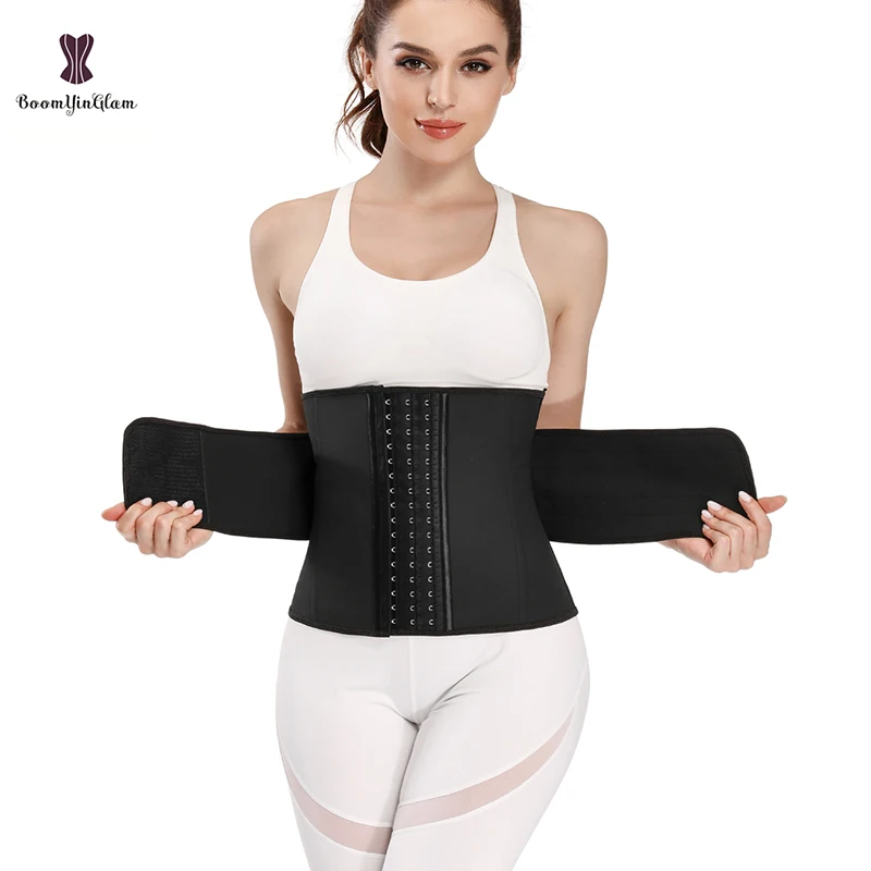 shapewear for dresses 2020 Newest Product Women Waist Shapers Latex Cincher Waist Trainer Sheathe Corset 9 Steel Boned Sport Girdle Slimming Belt maidenform shapewear