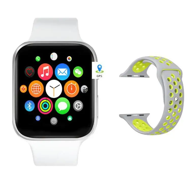 SILVER NK IWO 11 GPS Bluetooth Smart Watch 1:1 SmartWatch 44mm Case Series 5 for Apple iOS Android Heart Rate Blood Pressure - Цвет: SILVER NK