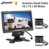 Jansite-cámara de visión trasera para coche, de 7 pulgadas Monitor HD, cabeza de aviación, impermeable, cámara de 4 pines, cosechadora de excavadora, camión de 12-24V, iamge inverso ► Foto 1/6