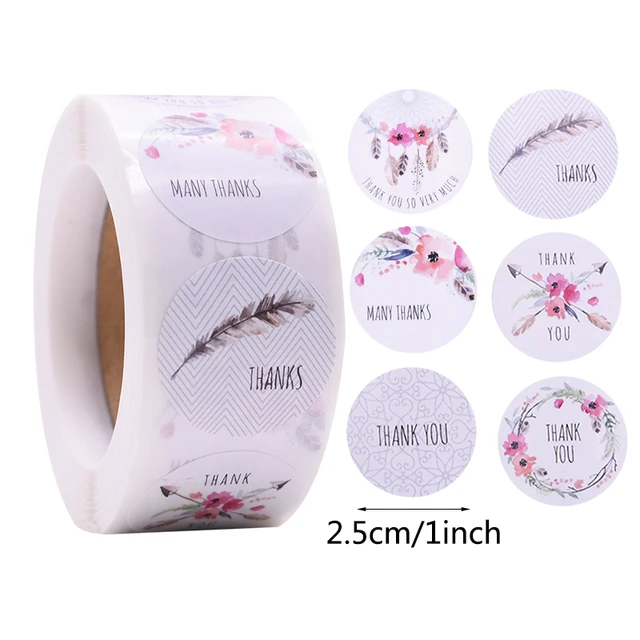 Gift Sealing Stickers 500pcs Thank You Love Design Diary Scrapbooking Stickers Festival Birthday Party Gift Decorations Labels C03
