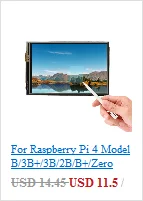 Для Raspberry Pi 4 модели B/3B+/3B/2B/B+ 3,5 дюйма ЖК-дисплей сенсорный дисплей+ стилус для сенсорного экрана Замена аксессуары