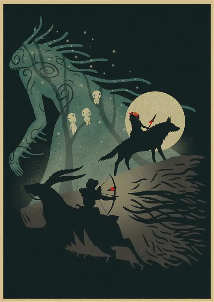 Wallpaper Mononoke hime movie poster For Android Free Wallpaper Mononoke hime movie poster For iPhone Free