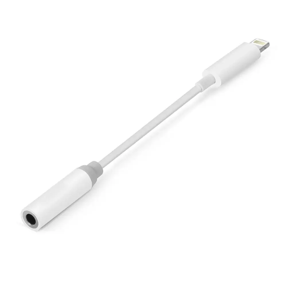 USB кабель для iPhone до 3,5 мм разъем для наушников аудио кабель-адаптер для Iphone белый 150 мм длина ПВХ материал Кабель-адаптер