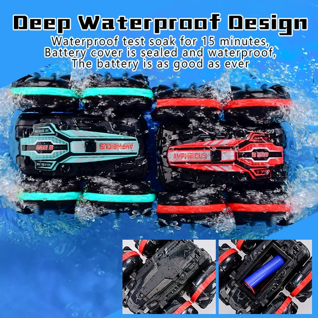 4Wd Remote Control Car Amphibious Vehicle RC Car Toys Boat Drift Cars Gesture Controlled Stunt Car Toy For Kids Adults Children 3