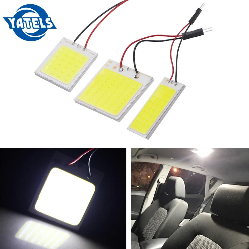 

1 PCS T10 Cob 24 36 48 SMD Automotive LED Panel Lights Car Interior Reading Light Bulbs Dome BA9S DC 12v Premium Car Modeling