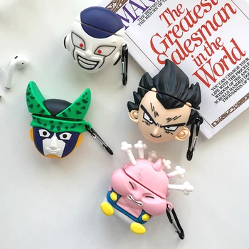 

Dragon Ball Buu Case for Airpods 2 Bluetooth Earphone Case for Airpods Pro Accessories Protective Cover Cute Silicone Keychain