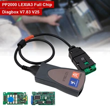 Pełny Chip Lexia 3 PP2000 921815C Diagbox V7.83 Lexia3 OBD OBD2 skaner narzędzie diagnostyczne do samochodów dla PSA dla Citroen/peugeo-t