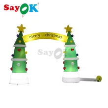 Sayok привлекательная надувная елка Рождественская Арка вход для праздничной вечеринки украшения