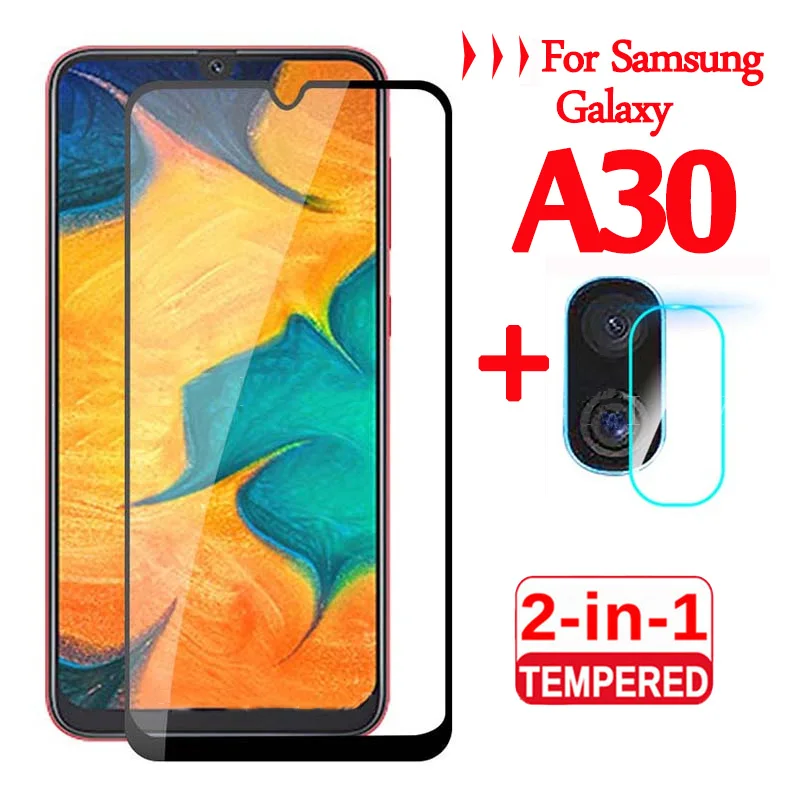 Стекло для объектива камеры 2 в 1 Samsung Galaxy A30 защитное стекло протектор экрана A 30 30A
