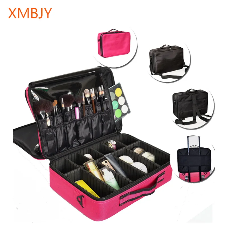 Горячая Распродажа, профессиональный органайзер для макияжа Bolso Mujer, косметический чехол, несессер, дорожная сумка для хранения, чехол для костюма, дропшиппинг, нейлон