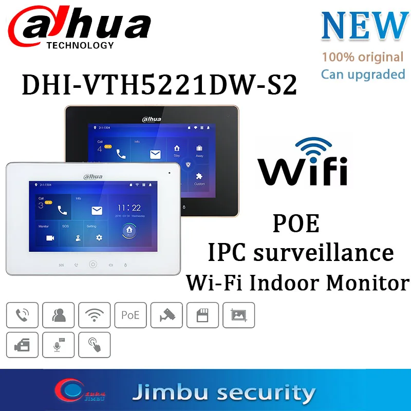 Dahua Wi Fi POE Indoor Monitor VTH5221DW S2 7 TFT Capacitive touch ...