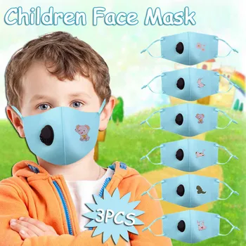

3pcs Kids Outdoor Protect Mask Safety Reusable Washable Protect Face Mask Adjustable Dustproof Mouth Mask#3