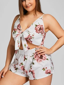 

Plus Size Sleeveless Women Floral Print Beach Style Suspender Strap Romper Playsuit Jumpsuit