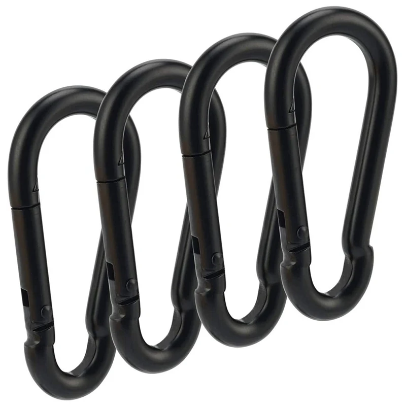 

Iron Stainless Steel Gourd-Shaped Carabiner Black Environmental Protection Hook D-Shaped Carabiner