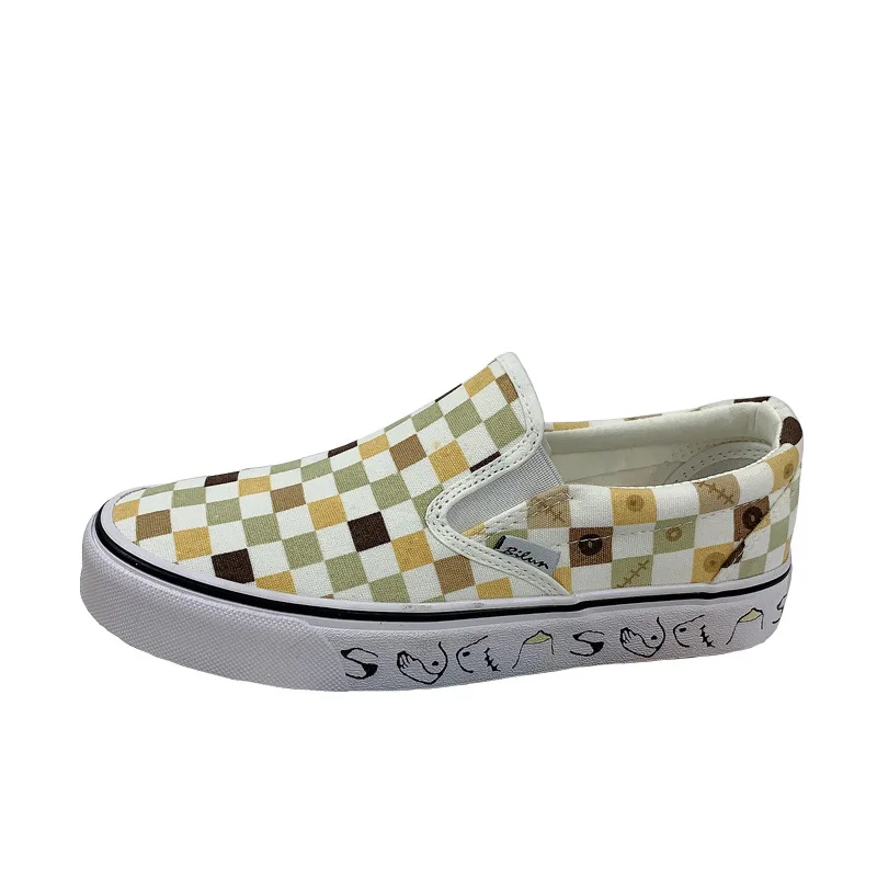 checkerboard canvas shoes