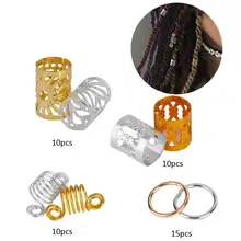 90 шт., украшения для волос, модные, выдалбливают, изысканные, практичные аксессуары для волос, оплетка, кольцо, манжеты для волос для женщин и мужчин