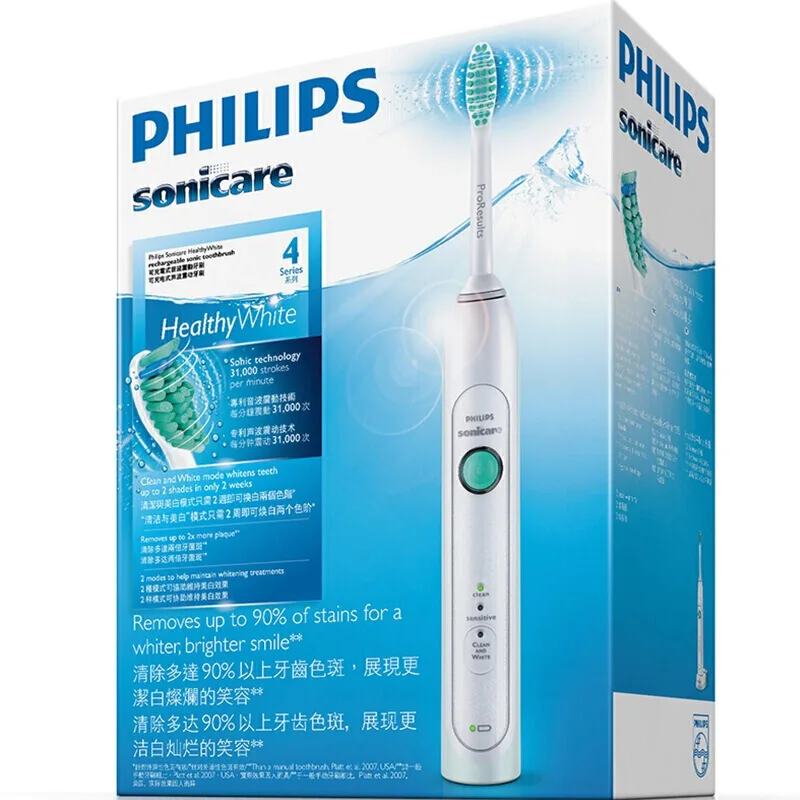 PHILIPS HX6730/02 звуковая электрическая зубная щетка с эргономичной ручкой Нескользящая Водонепроницаемая перезаряжаемая для взрослых режим глубокой очистки