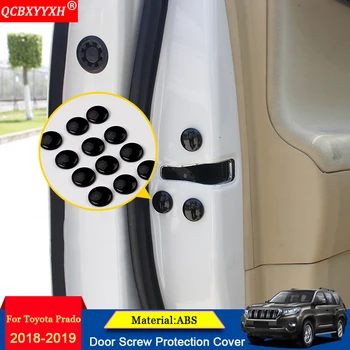 

QCBXYYXH Car-styling ABS Car Door Lock Screw Protection Auto Waterproof Door Protector Covers Sticker For Toyota Prado 2010-2018