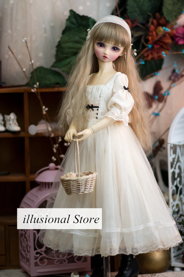 1/3 1/4 1/6 BJD SD кукольная одежда милое белое платье для 1/3 sd10 1/4msd bjd девочка кукла-мальчик одежда