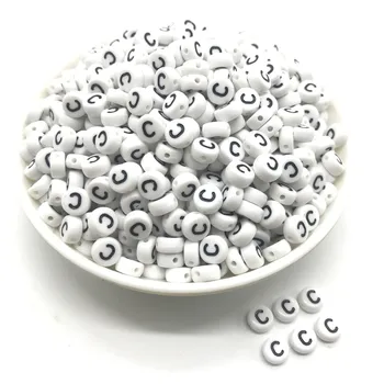 

100pcs 4x7mm round letters 26 letters beads peach heart-shaped spacer beads making jewelry necklace bracelet #C