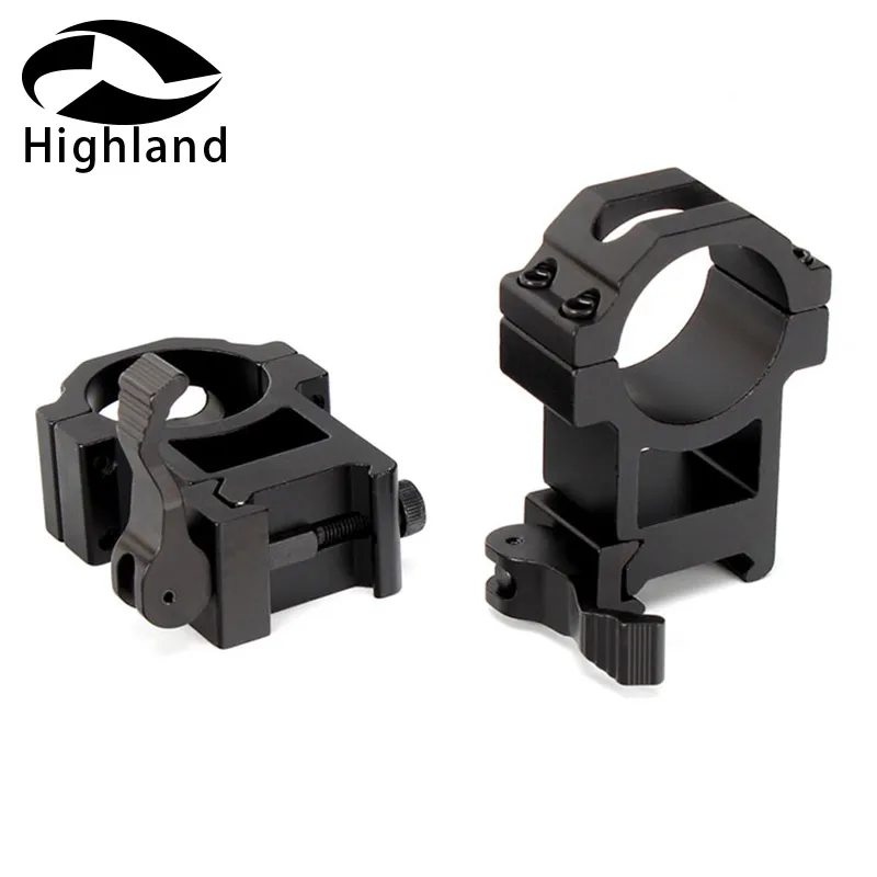 

Hunting Accessories 2PCs 25.4/30mm High Profile 20mm Picatinny Weaver QD Rings Rifle Scope Mount with Up to 64mm