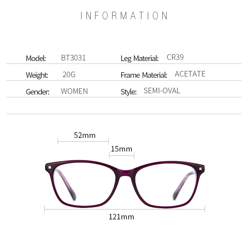 Зеноттические очки, оправа, прозрачные очки по рецепту,, женские очки, близорукость, оптические оправы, модные очки BT3031