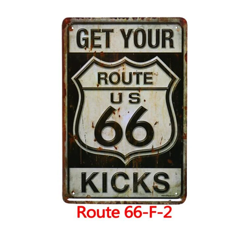 Route 66 винтажный металлический знак Ретро металлический оловянный плакат с подписью доска для паба металлическая винтажная домашняя тарелка домашний Декор стены искусства бара украшения