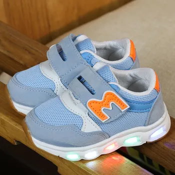 

Toddler Infant baby shoes Breathable LED Luminous Sport Shoes Breathable Sneakers 2020 New Children's Shoes Cartoon кроссовки