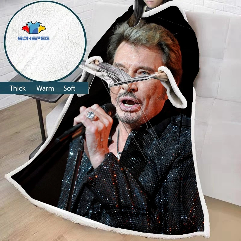 Новинка, 3d принт, рок-певец, Джони Халлидей, одеяло для путешествий, покрывало с рисунком, одеяло для мальчиков и девочек, одеяло для дивана, ленивое одеяло - Цвет: 9