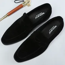 2019 The New Listing Elegant Formal Suede Men Italian Dress Shoes Genuine Leather British Style Slip-on Designer Shoes 2019 The New Listing Elegant Formal Suede Men Italian Dress Shoes Genuine Leather British Style Slip-on Designer Shoes