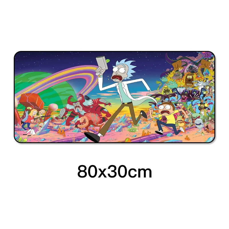 800x300 мм игровой коврик для мыши XL натуральный резиновый нескользящий большой игровой коврик для мыши Рик и Морти для настольного компьютера ноутбука - Цвет: 9
