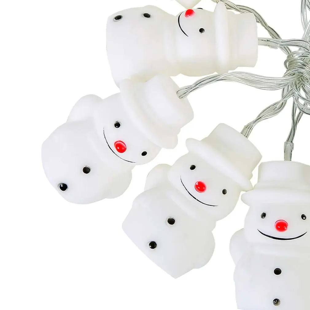 

10LED Silicon Snowman Christmas Fairy String Light Home Party Decoration Lamp Gift Decorative String for Christmas