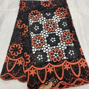 

Hot sale African cotton dry lace fabric 2019 high quality Guipure tulle organza Nigerian stones Swiss voile laces in Switzerland