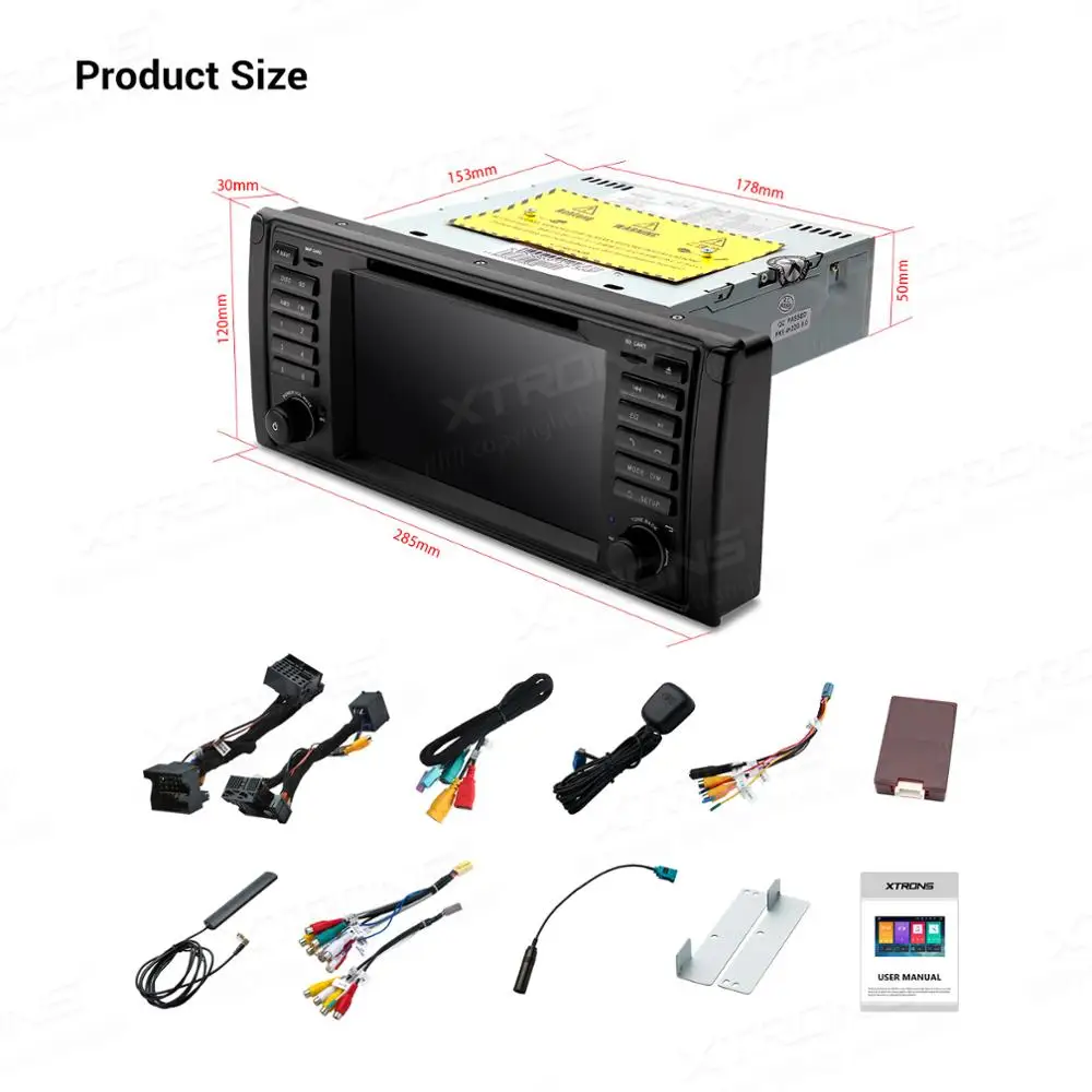 Clearance XTRONS Android 9.0 PX5 Octa Core Car Radio DVD Player GPS Navigation for BMW 7 Series E38 1994-2001 E39 1995-2003 M5 1999-2003 5