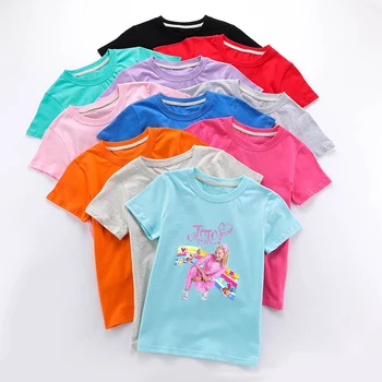 

Hot JOJO SIWA 100% Cotton T Shirts Girls 2020 Summer Short Sleeve Tshirt Kids Baby Girl T-Shirt Baby Tees Tops Children Clothes