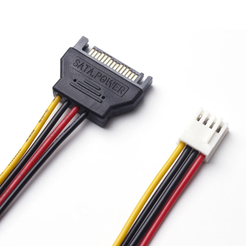 Кабель SATA 15Pin папа 4Pin женский FDD флоппи адаптер Жесткий диск кабели питания шнур 20