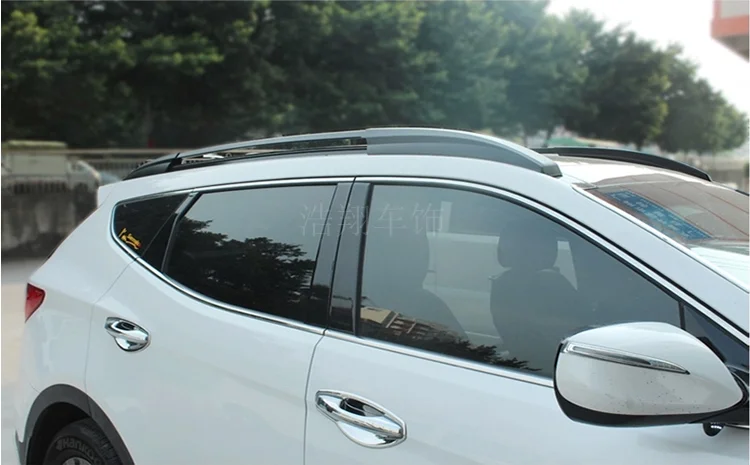 Для автомобильных багажников на крышу, багажная стойка для hyundai Grand SantaFe 2013., высококачественные алюминиевые автомобильные аксессуары
