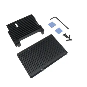 

For Raspberry Pi 3 Aluminum Case with Dual Cooling Fan Metal Shell Black Enclosure for RPI Raspberry Pi B/3B+