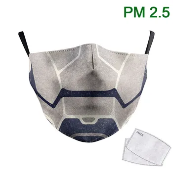 

Fashion 2020 Adult Superhero Print Face Mask Frabic Adjustable Mouth-muffle PM2.5 Protective Dust Masks On The Mouth Reusable
