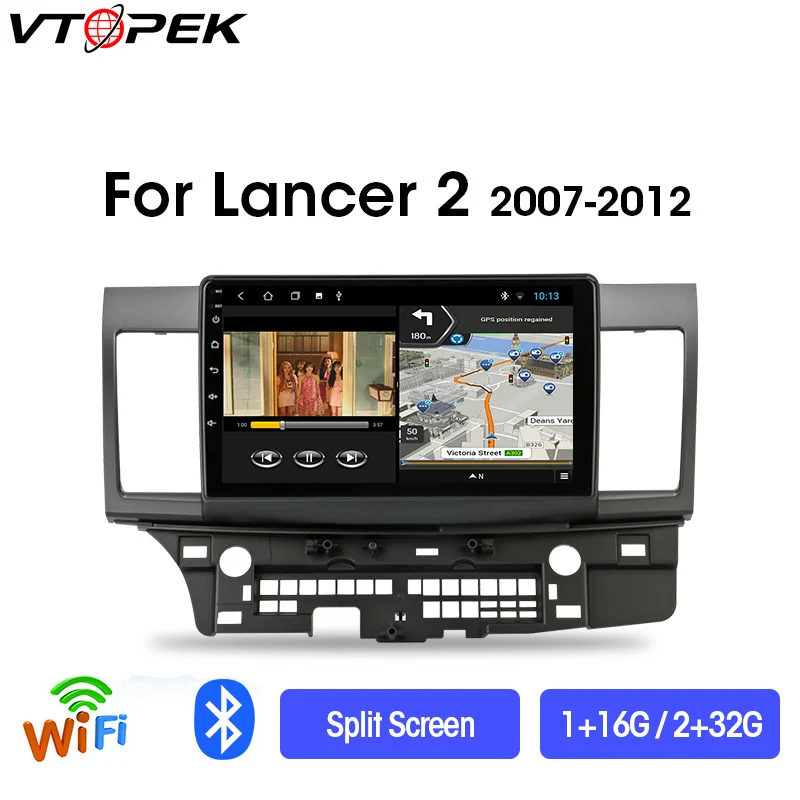 US $101.99 Vtopek 4GWiFi 2din Android 100 Car Radio Multimedia Player For Mitsubishi Lancer 20072012 Navigation GPS Head Unit no CANBUS