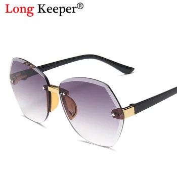 

NEW Cool Boy Girl Polygon Sunglasses Kids Outdoors Shades Eyewear UV400 Goggles Big Frame Rimless Children high quality Glasses