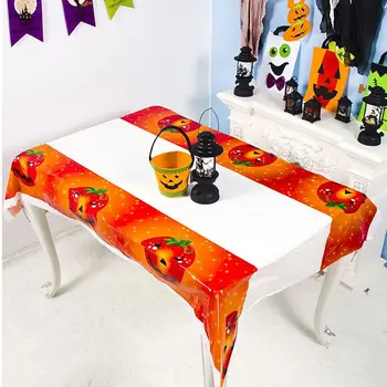 

Halloween Printed Tablecloth PVC Halloween Disposable Table Cover Bar Tabletop Atmosphere Decoration Party Supplies