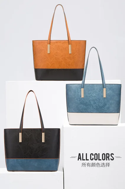 $US $62.91 New color contrast women's purse mother bag shoulder bag slanting Bag Purse large capacity women's bag splicing bag