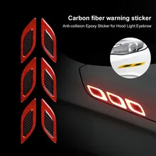 

New 6PCS/Set Car Stickers Front Rear Bumper Protector Reflective Strips Carbon Fiber Color Anti-Collision Stickers for Car Truck