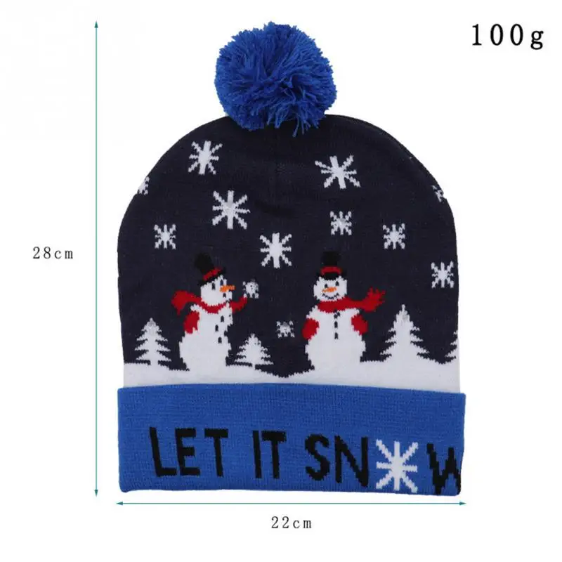 Рождественская шапка детский светодиодный светильник ing Beanie зимний новогодний елочный светильник детская вязаная шапочка для рождественской вечеринки праздник#63