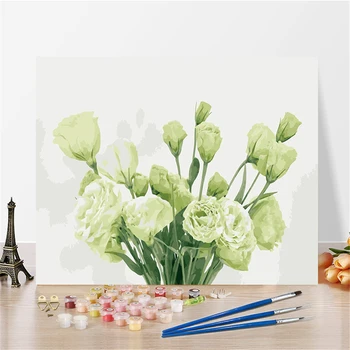 

Light Rose Paintings By Numbers DIY Pictures Oil Coloring By Numbers Set Gift Drawing By Numbers Canvas Decor New Arrivals