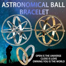 Горячий дизайн металлический браслет астрономическая Сфера 3D шар браслет космическая пара праздничный браслет подарок на день Святого Валентина